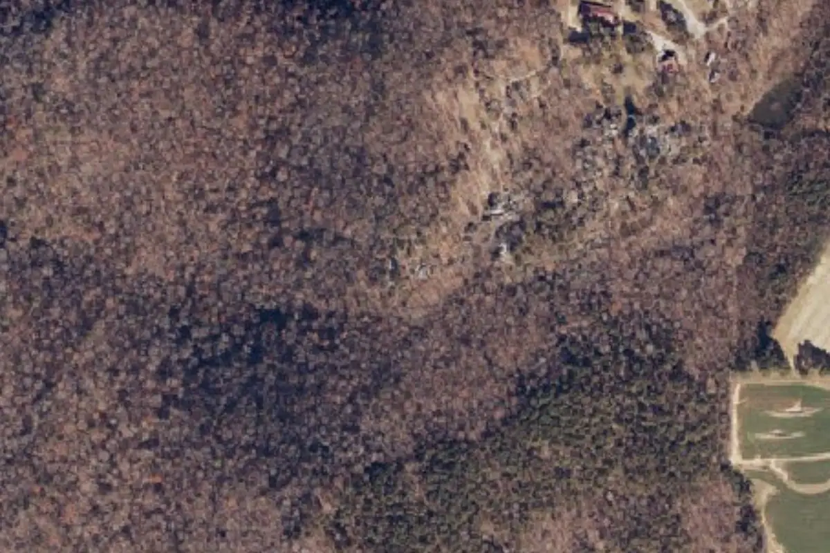 Aerial photo of the Point Boulders (Crown Boulder) area