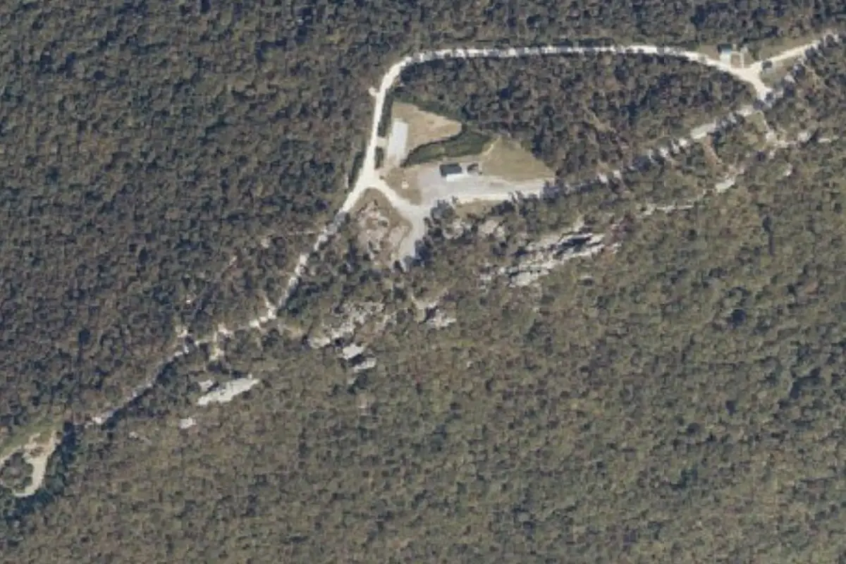 Foto aérea de la zona de Sand Rock Bouldering