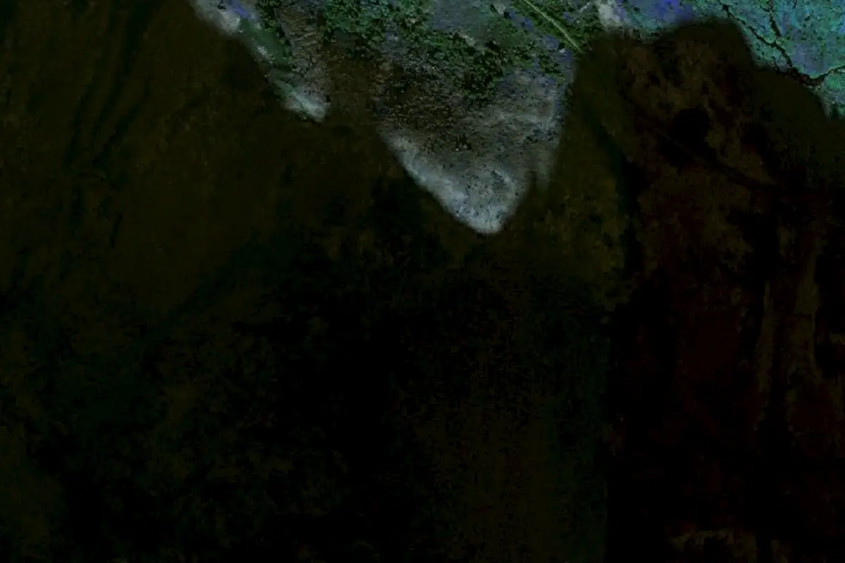 Aerial photo of the Bowl Boulders area