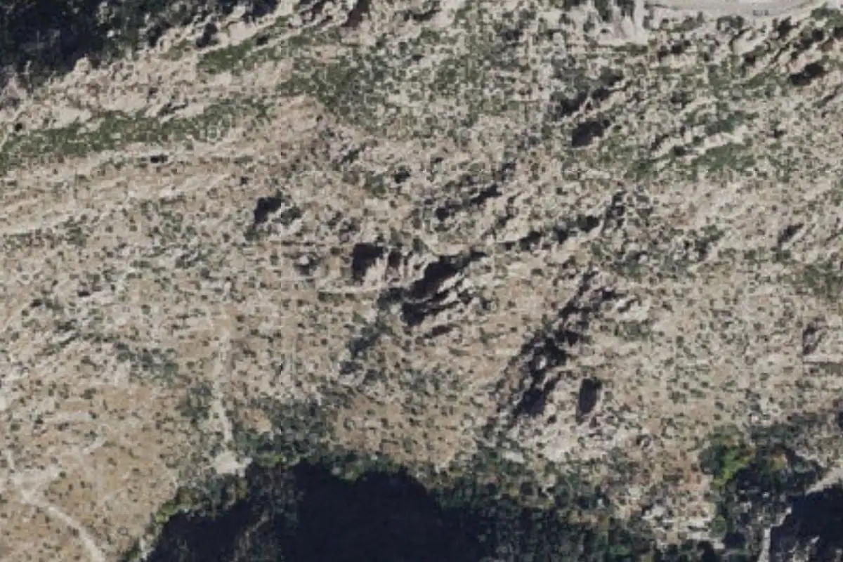 Foto aérea de la zona de Agave Spires Area