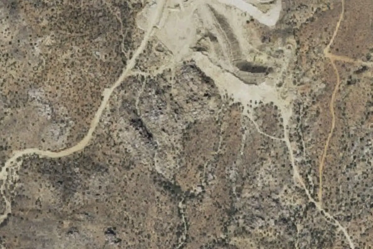 Foto aérea de la zona de Chloride Boulders