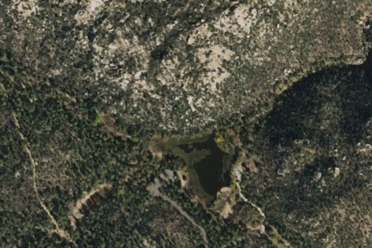 Aerial photo of the Granite Basin Lake area