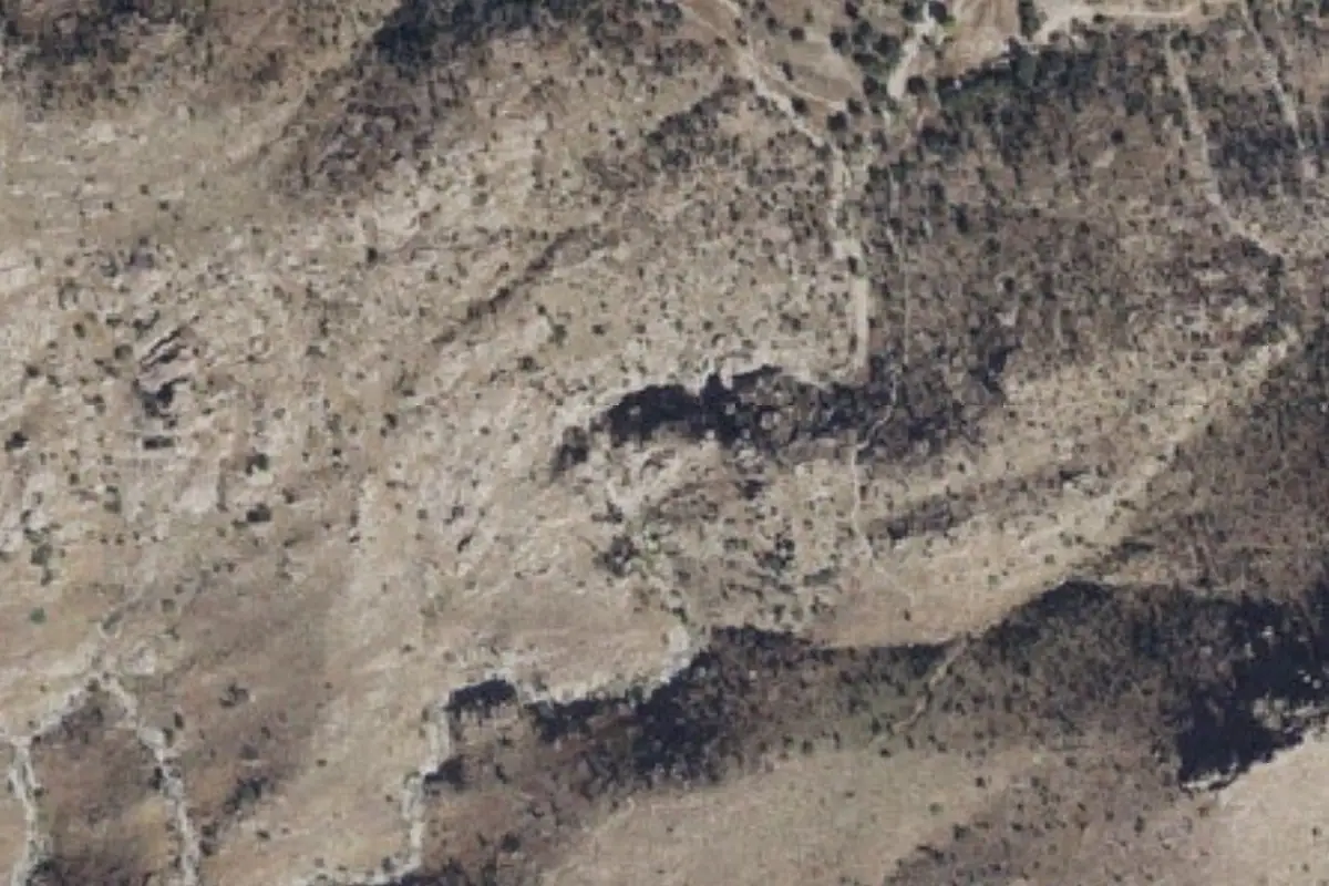 Aerial photo of the Prison Camp (Gordon Hirabayashi) Area area