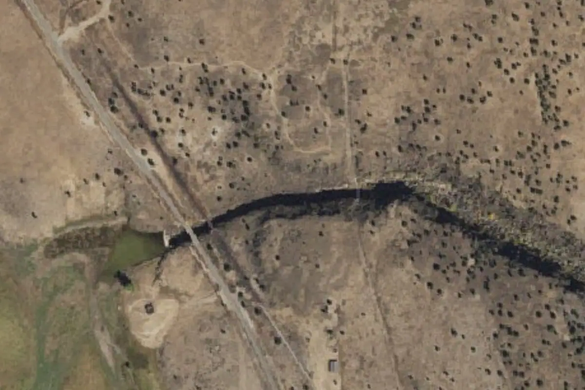 Aerial photo of the Sullivan's Canyon area