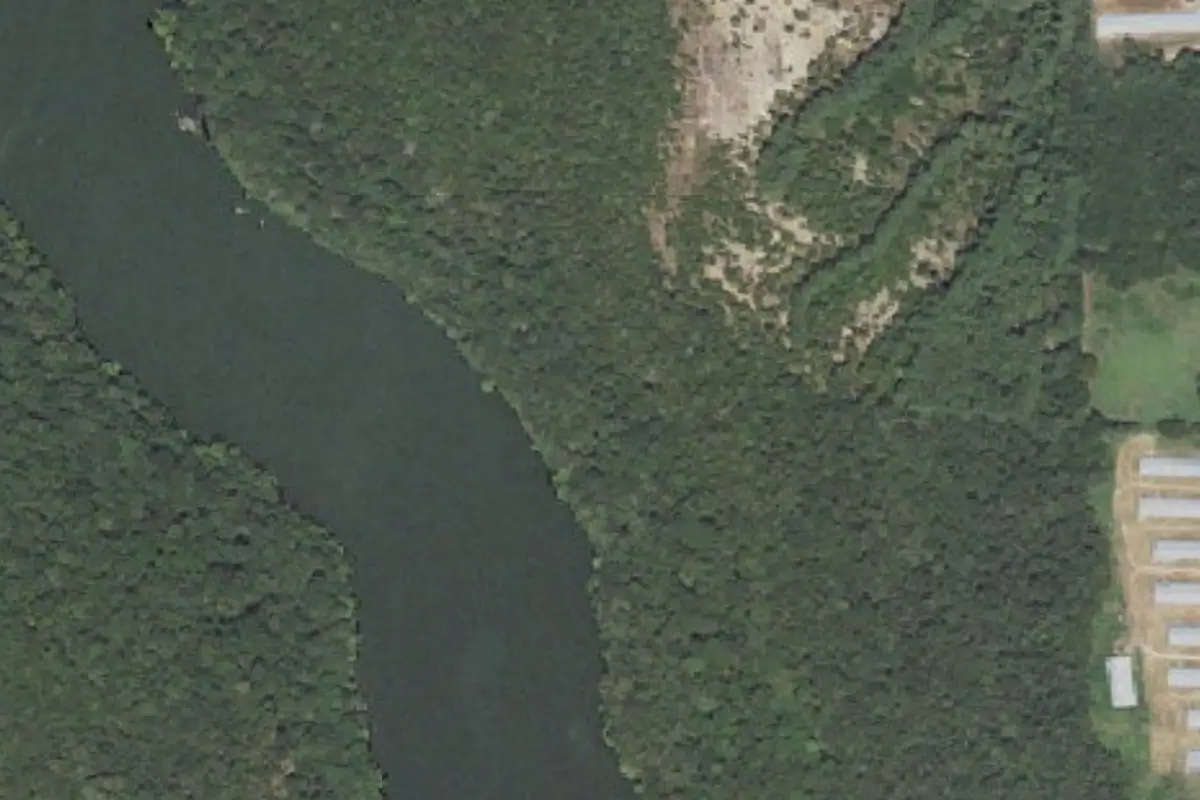 Aerial photo of the Across the Dam area