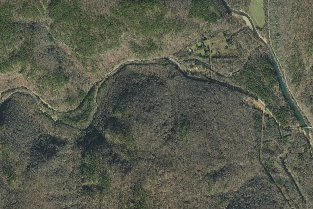Foto aérea de la zona de Haw Creek