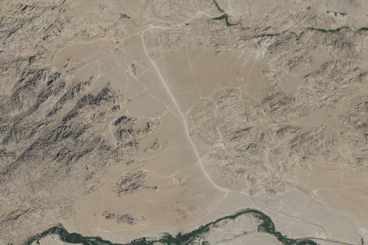 Foto aérea de la zona de Alabama Hills North