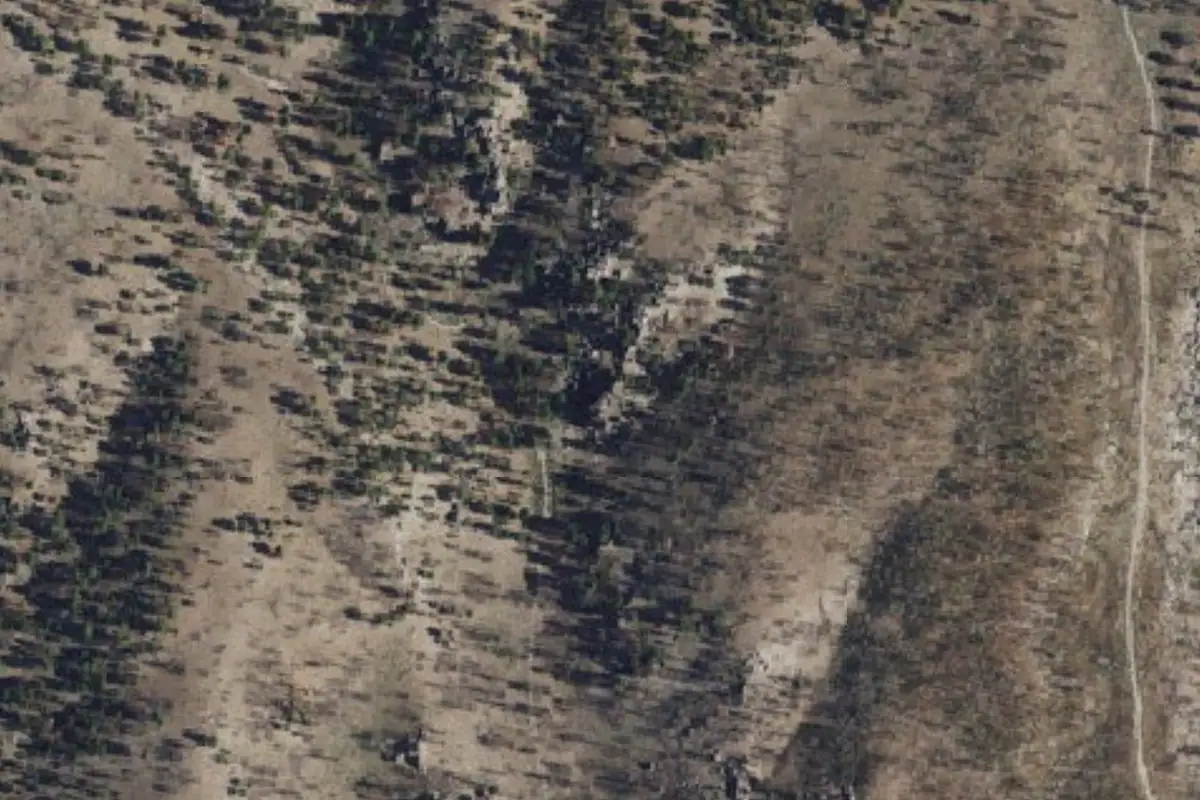 Foto aérea de la zona de Alpers Canyon