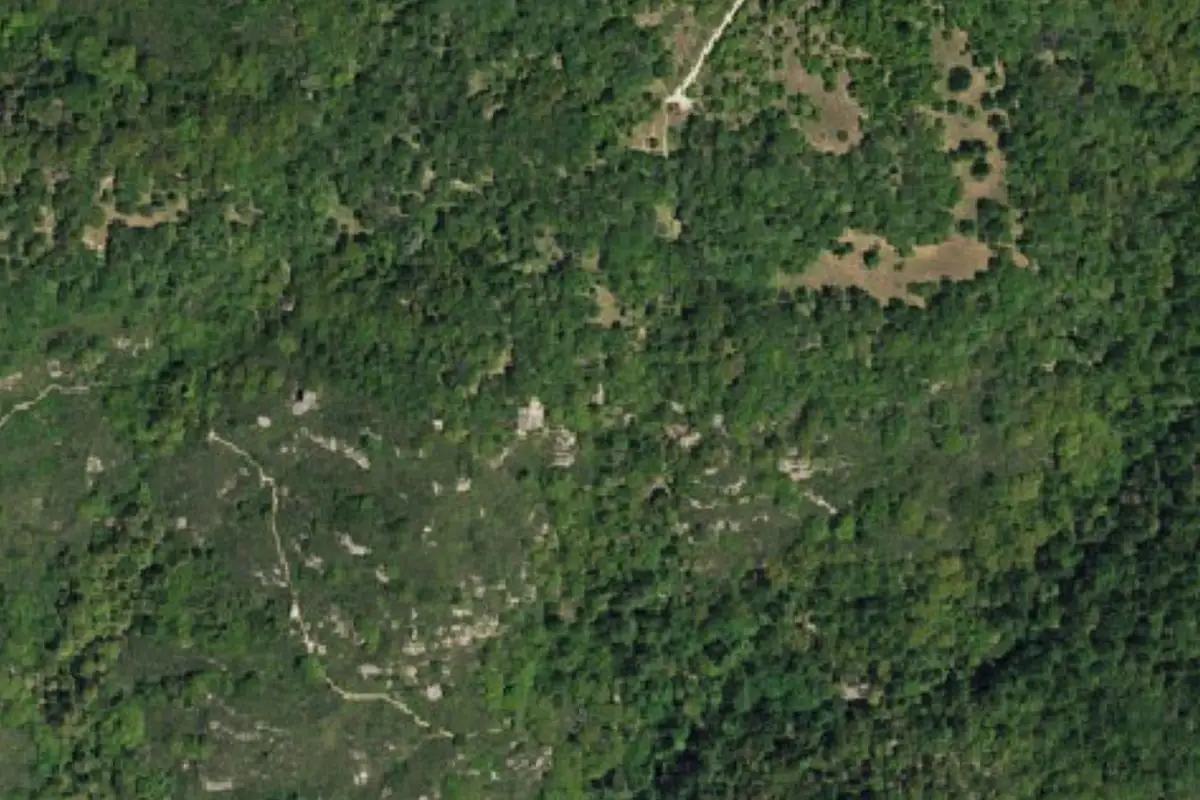 Aerial photo of the Billy Goat Rock area
