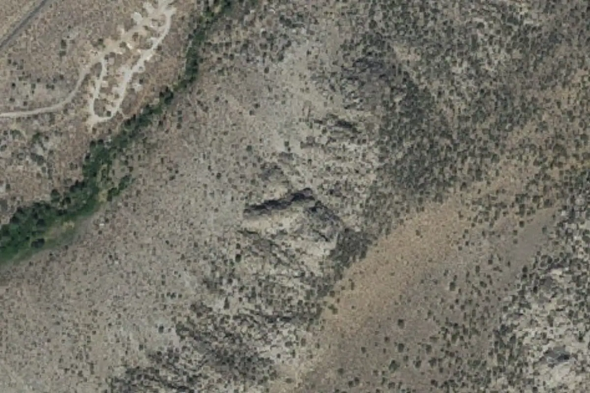 Foto aérea de la zona de Bitterbrush Campground