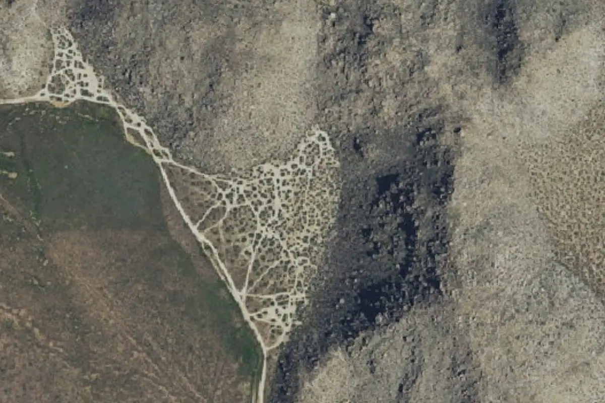 Aerial photo of the Blair Valley Campground Area area