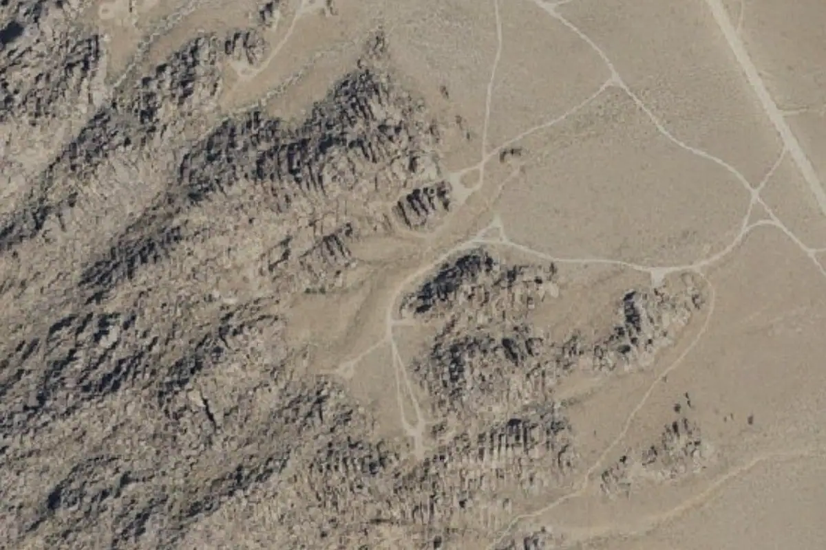 Foto aérea de la zona de Cattle Pocket and Corridors Area
