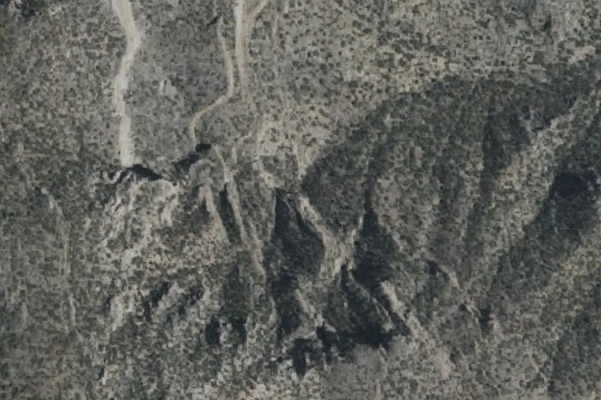 Foto aérea de la zona de Clark Mountain