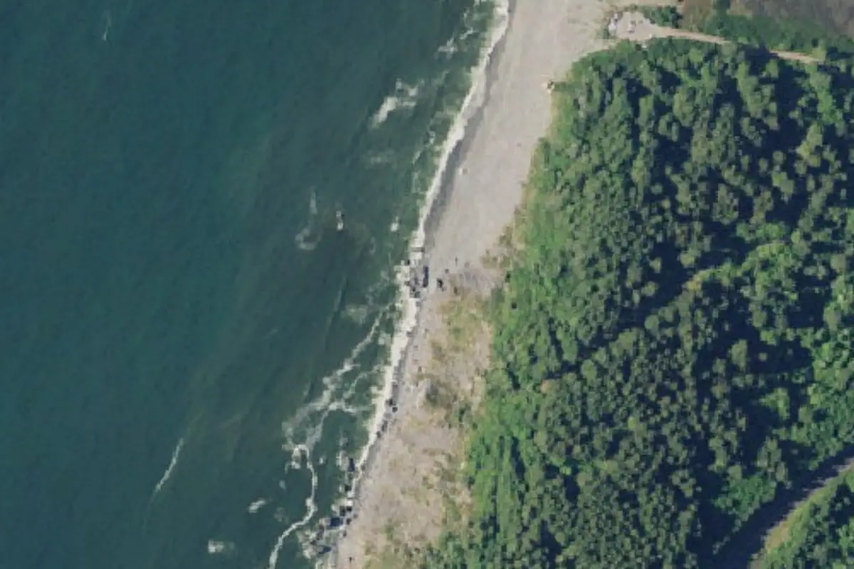 Aerial photo of the Corridor Boulders area