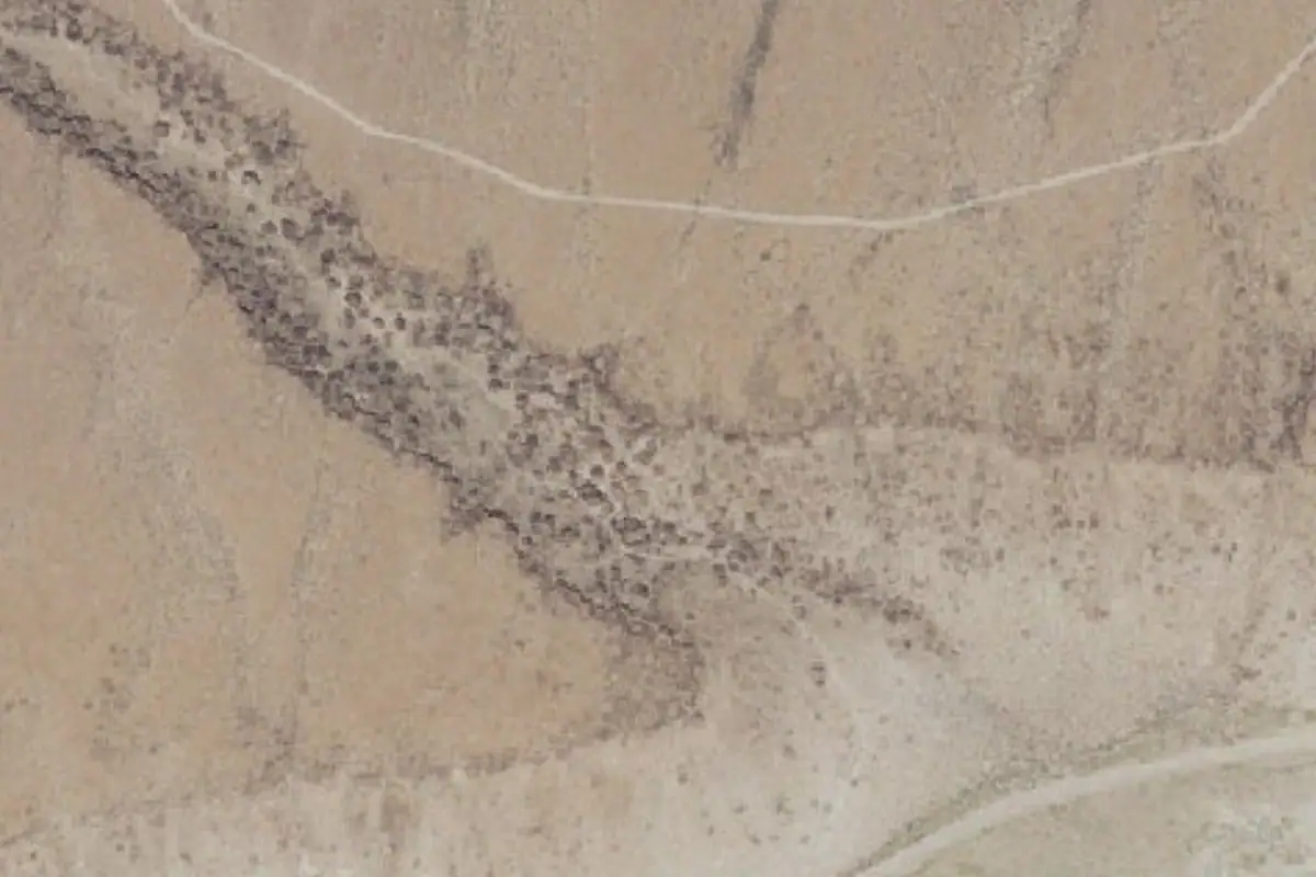 Foto aérea de la zona de Cracks On The Rim Area