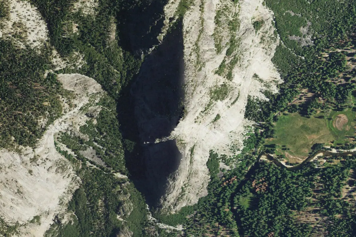 Foto aérea de la zona de D. Camp 4 Area
