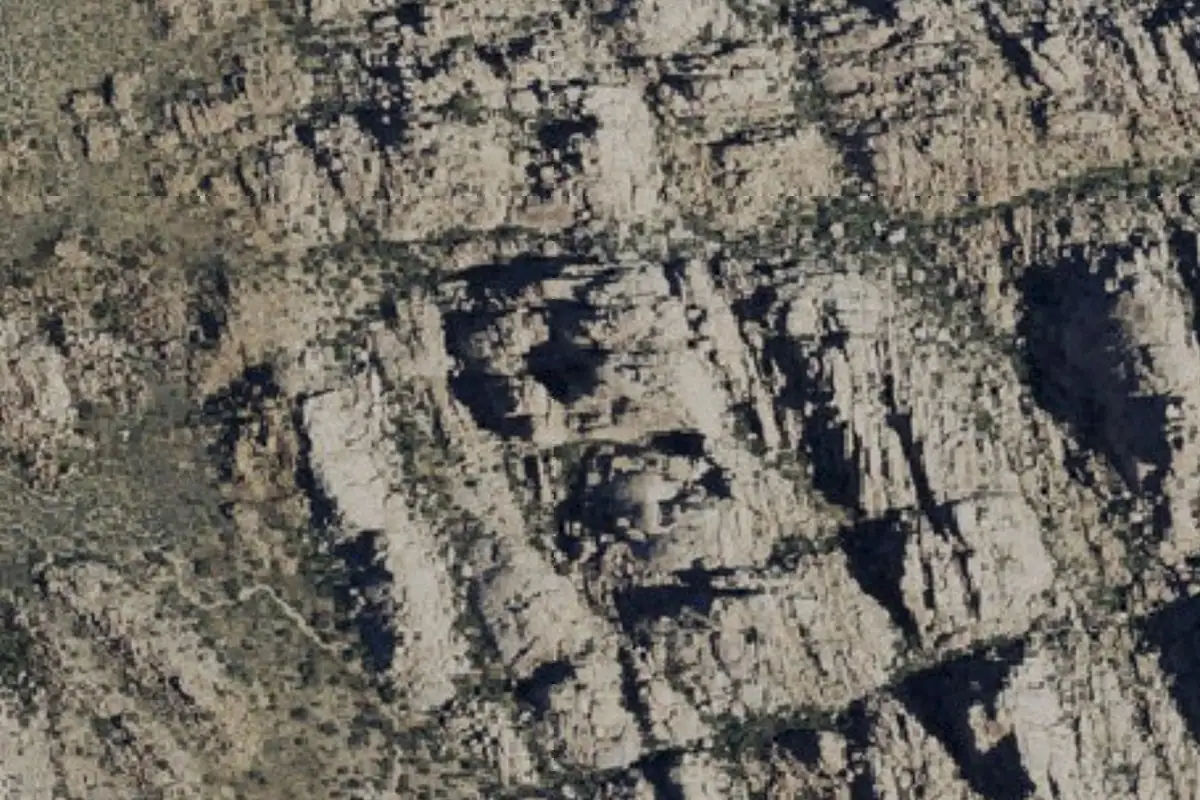 Aerial photo of the Diarrhea Dome area