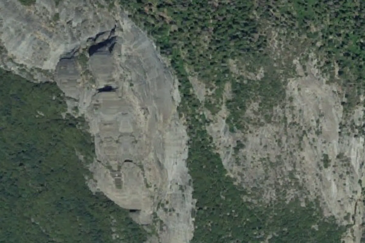 Aerial photo of the East Face area