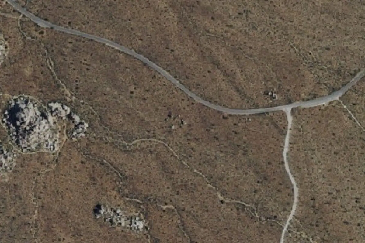 Foto aérea de la zona de Fry Boulders