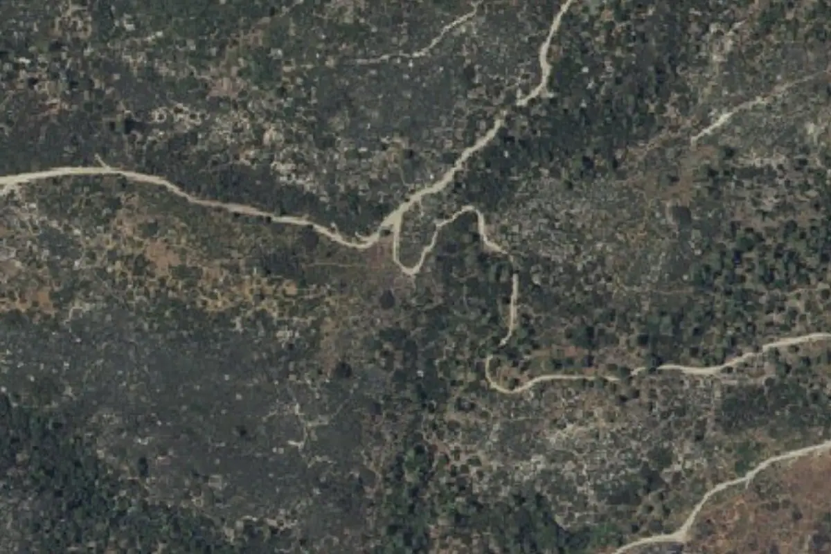 Aerial photo of the Halo Boulder area