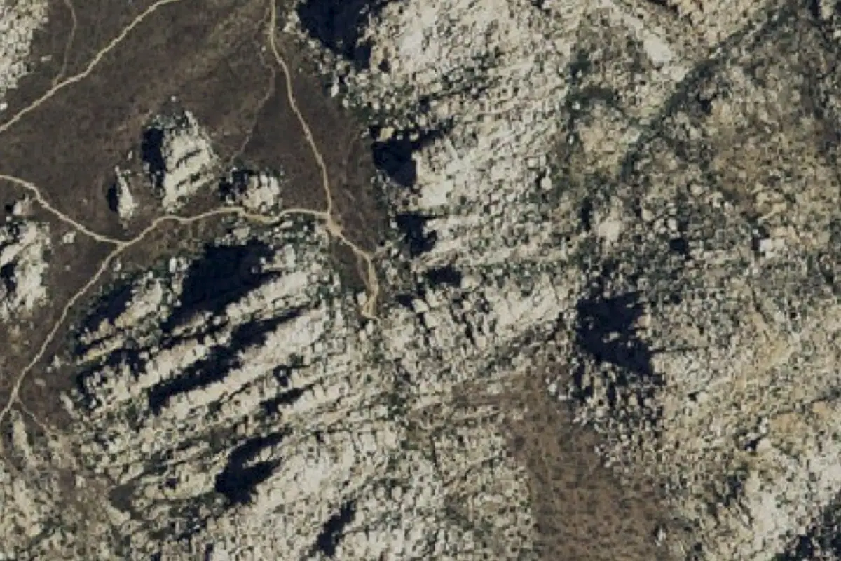 Aerial photo of the Headbanger Cove area