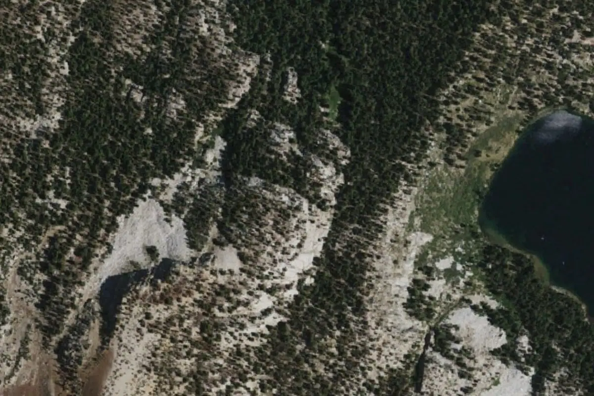 Foto aérea de la zona de Horseshoe Piles