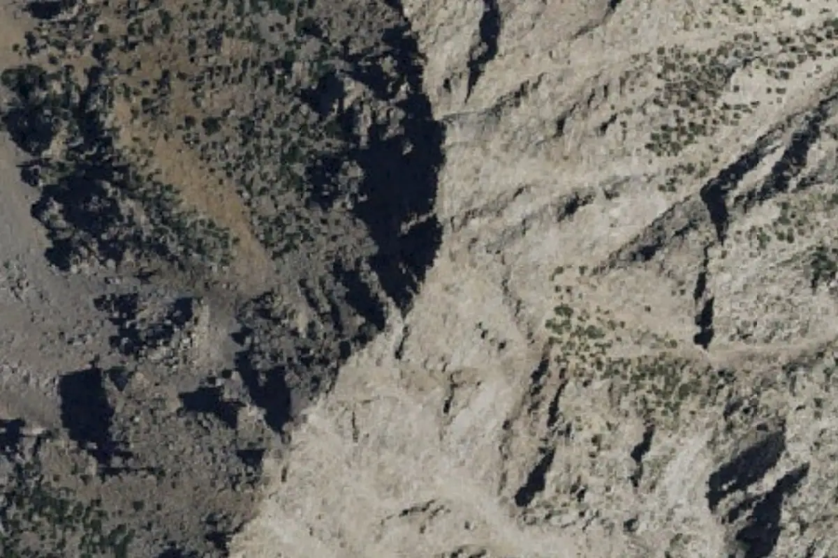 Aerial photo of the Independence Peak area
