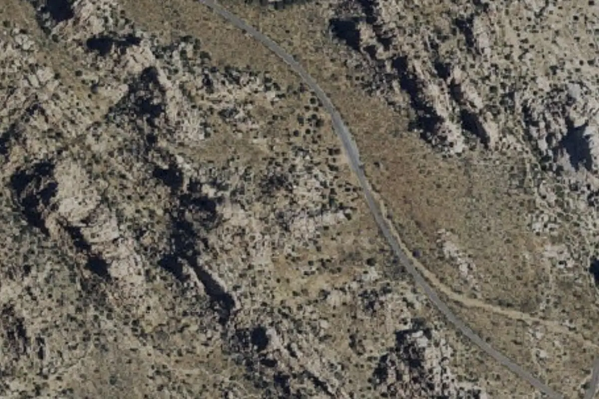 Foto aérea de la zona de Jam or Slam Rock