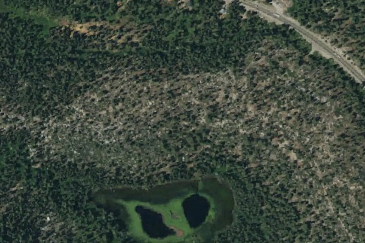 Foto aérea de la zona de Lake Audrain