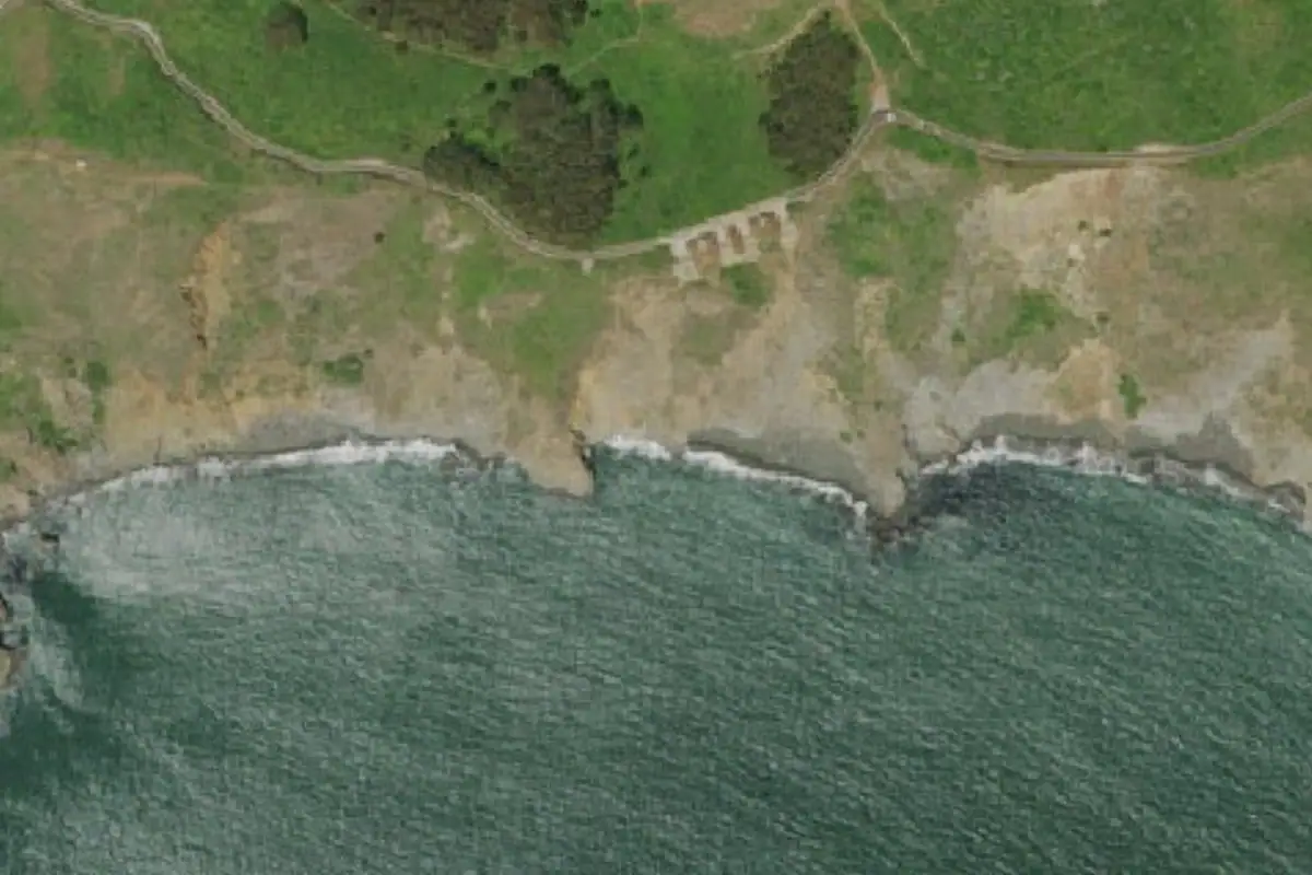 Aerial photo of the Last Cove area