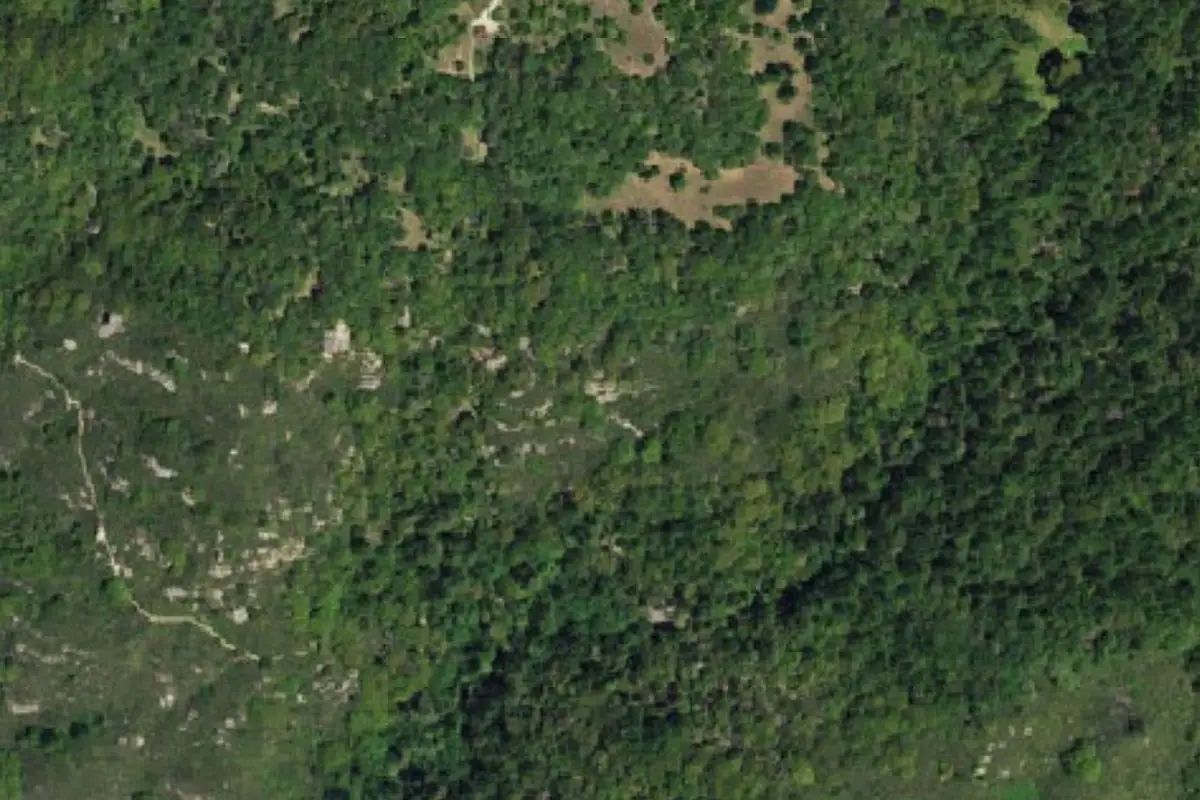 Aerial photo of the Last Temptation Cliff area