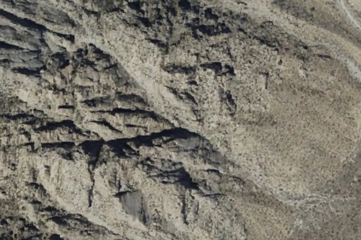 Foto aérea de la zona de Laundromat Canyon