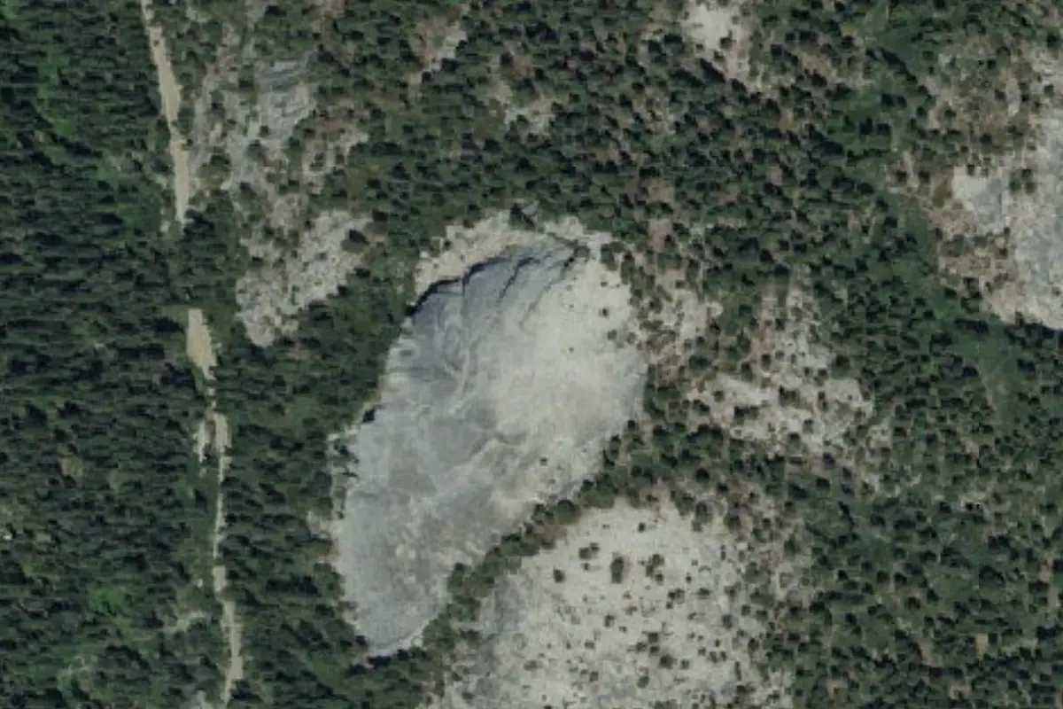 Aerial photo of the Little Baldy area