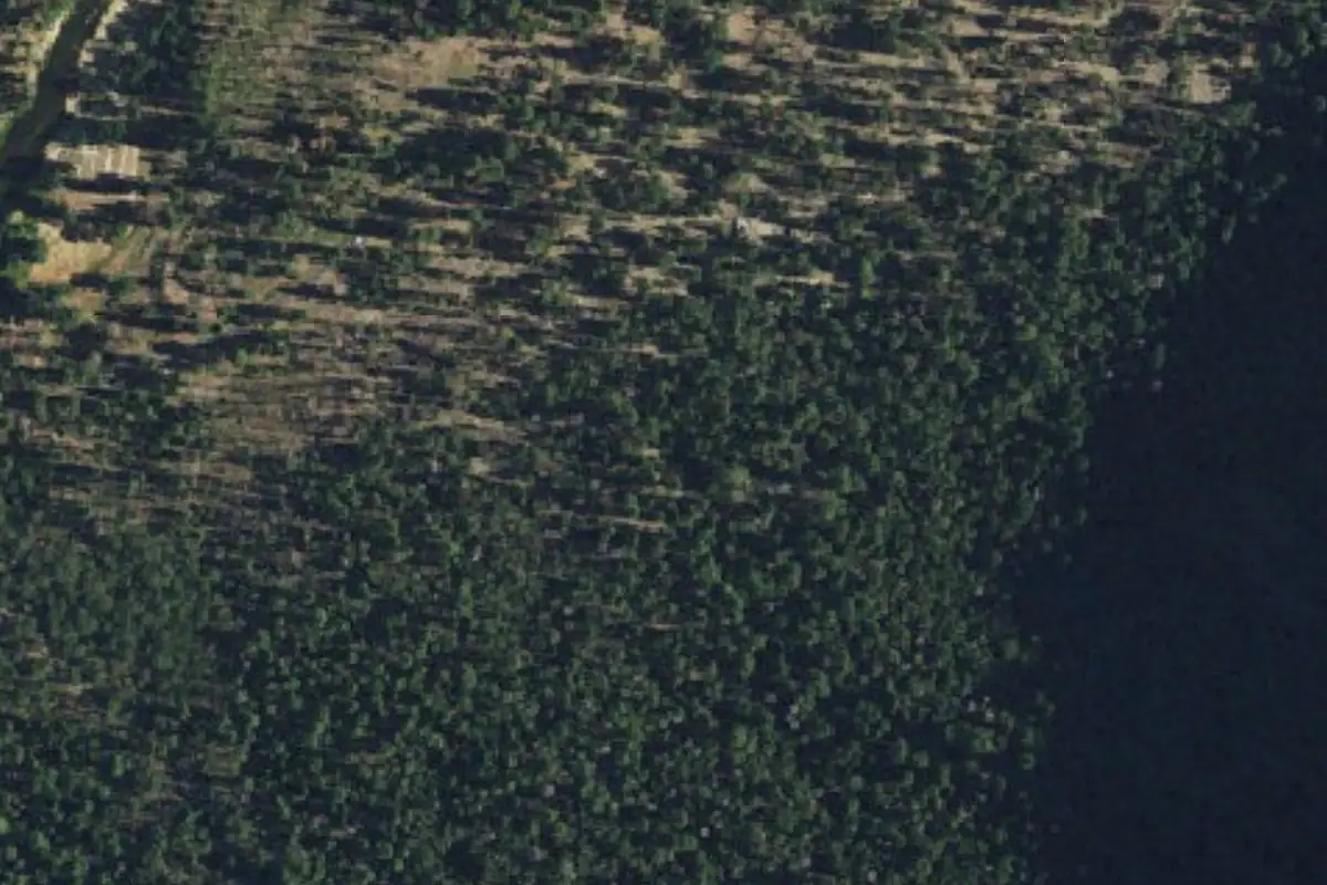 Foto aérea de la zona de Lost Boulders