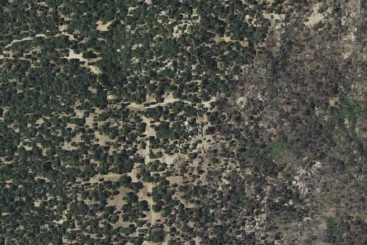 Foto aérea de la zona de Mantel Boulder