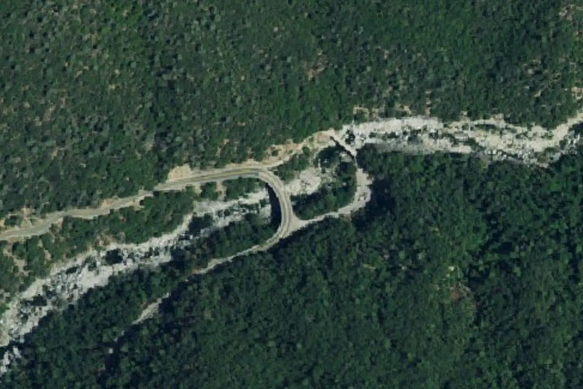 Foto aérea de la zona de Merit Boulders