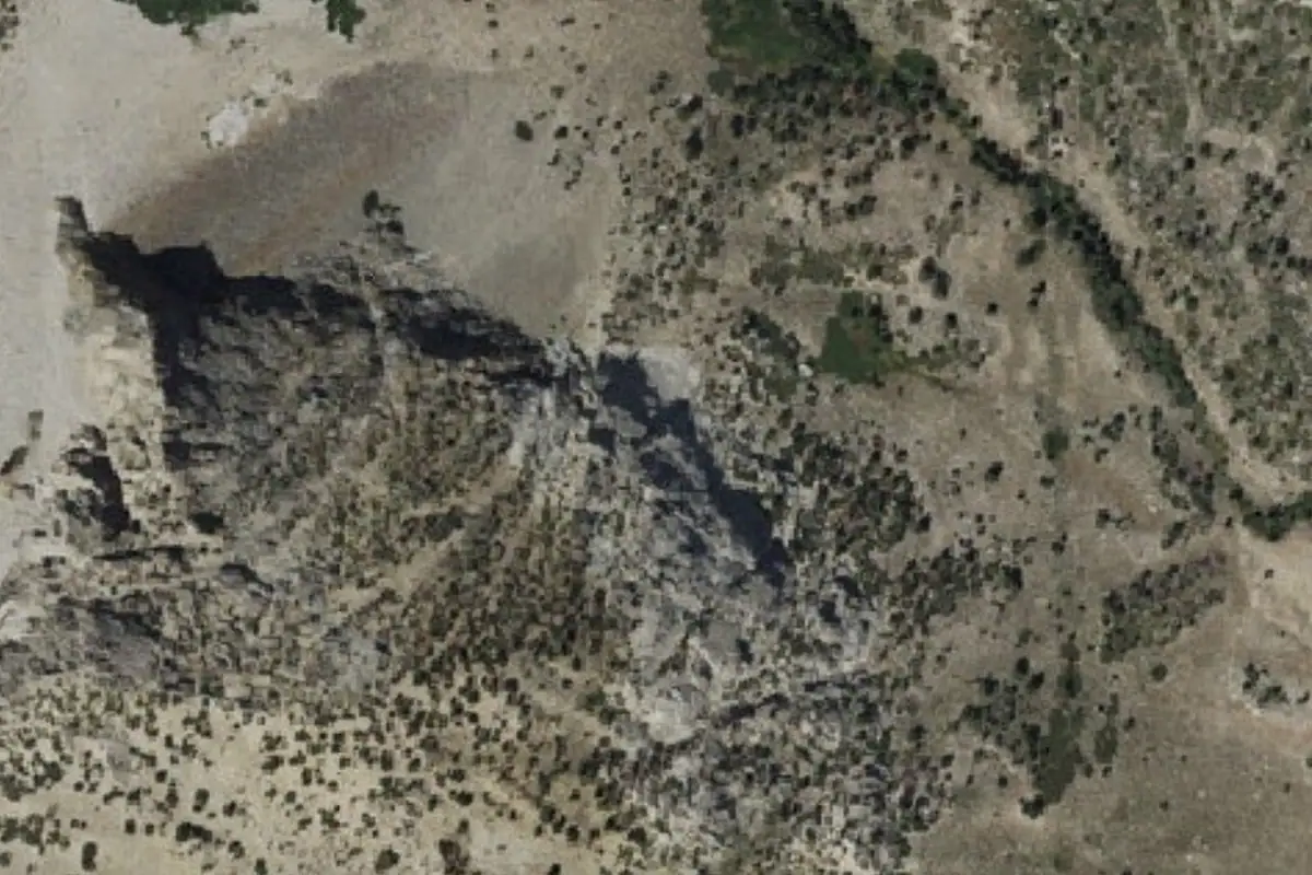 Aerial photo of the Mountain Light Wall area