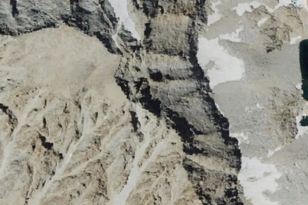Foto aérea de la zona de Mt. Darwin