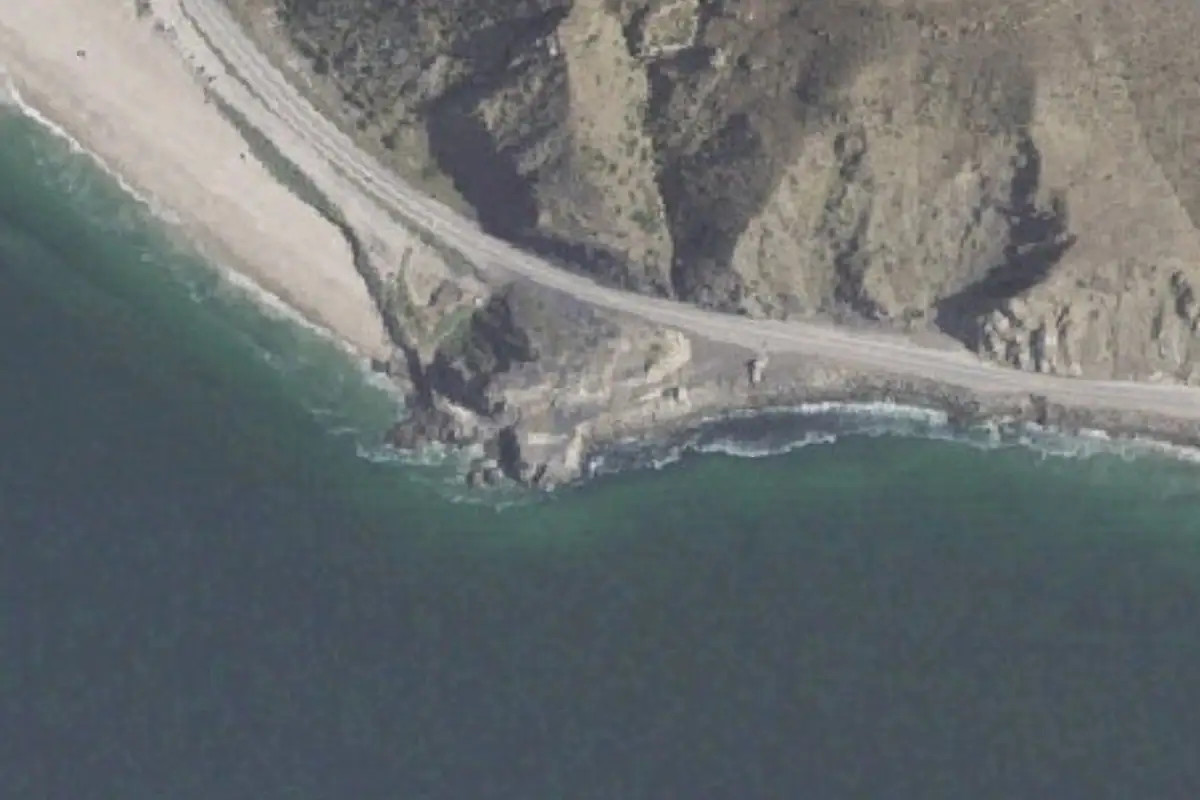 Foto aérea de la zona de Mugu Slab