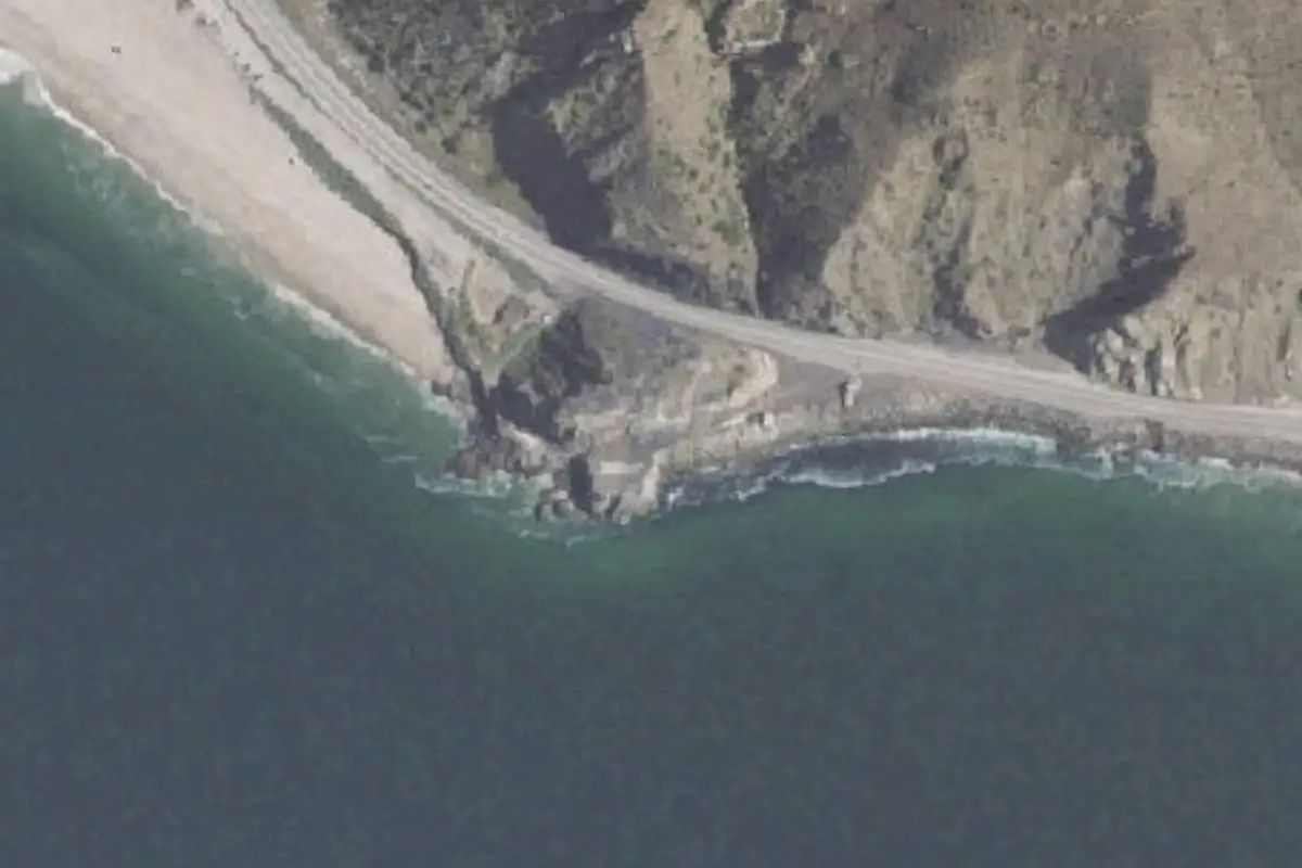 Foto aérea de la zona de Mugu Spire