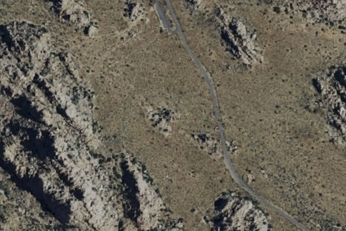 Aerial photo of the Pinyon Crag area