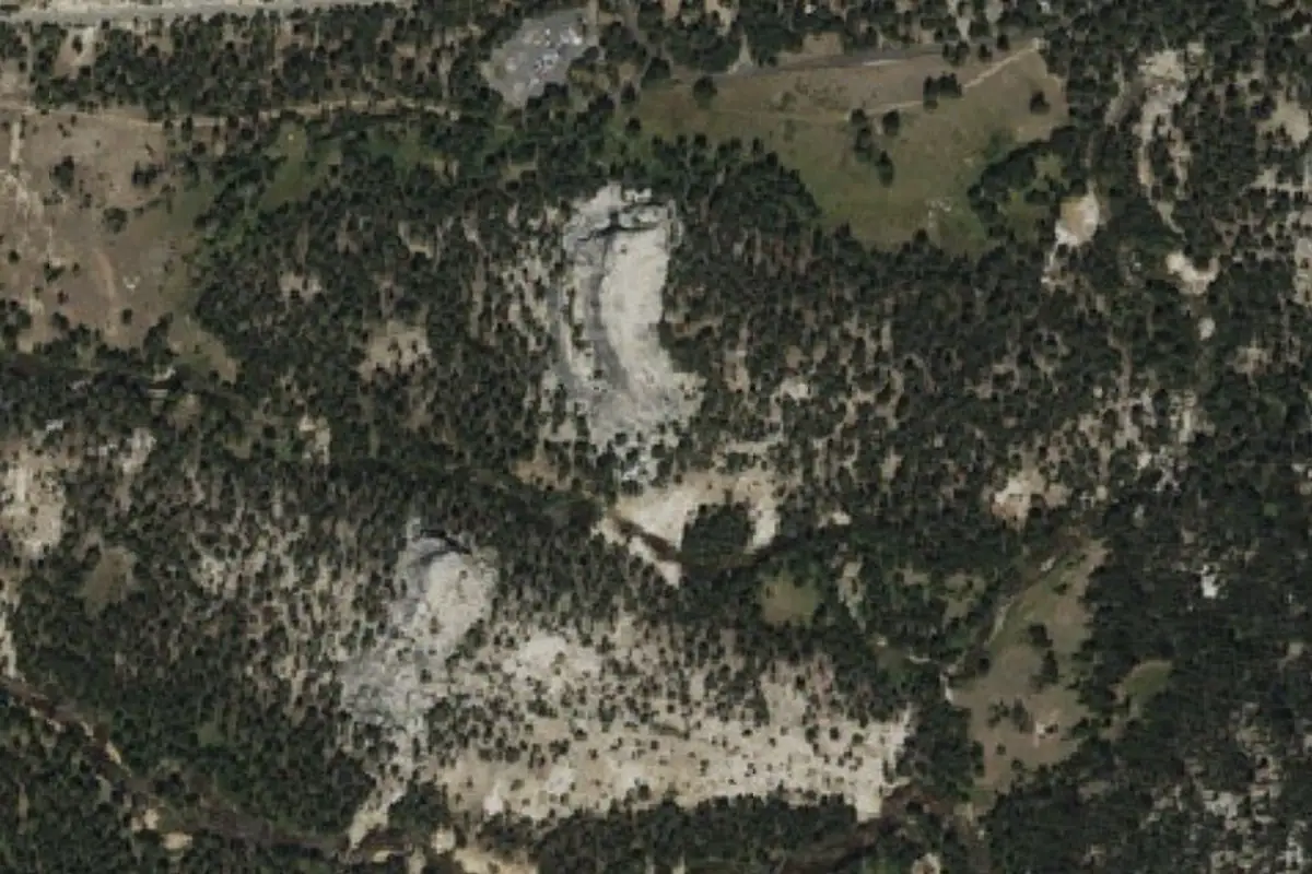 Foto aérea de la zona de Puppy Dome