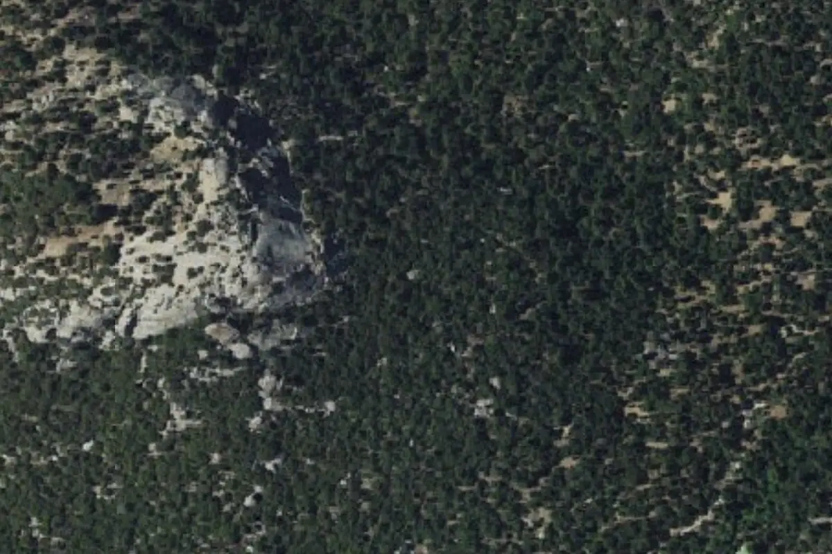 Aerial photo of the Quickie Cliff area