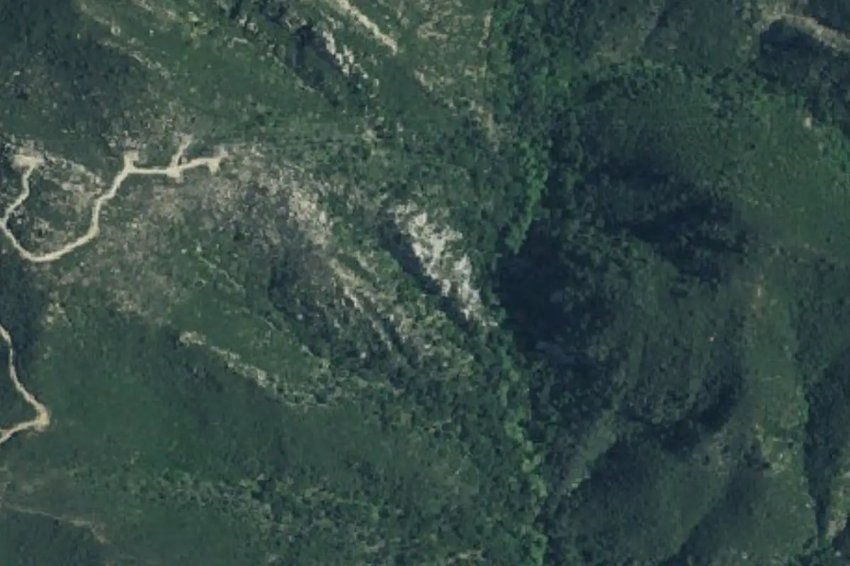 Foto aérea de la zona de Renaissance Crag