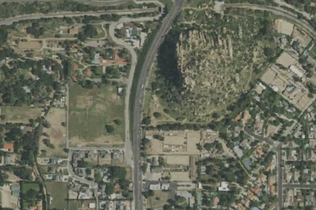 Aerial photo of the Slant Rock area