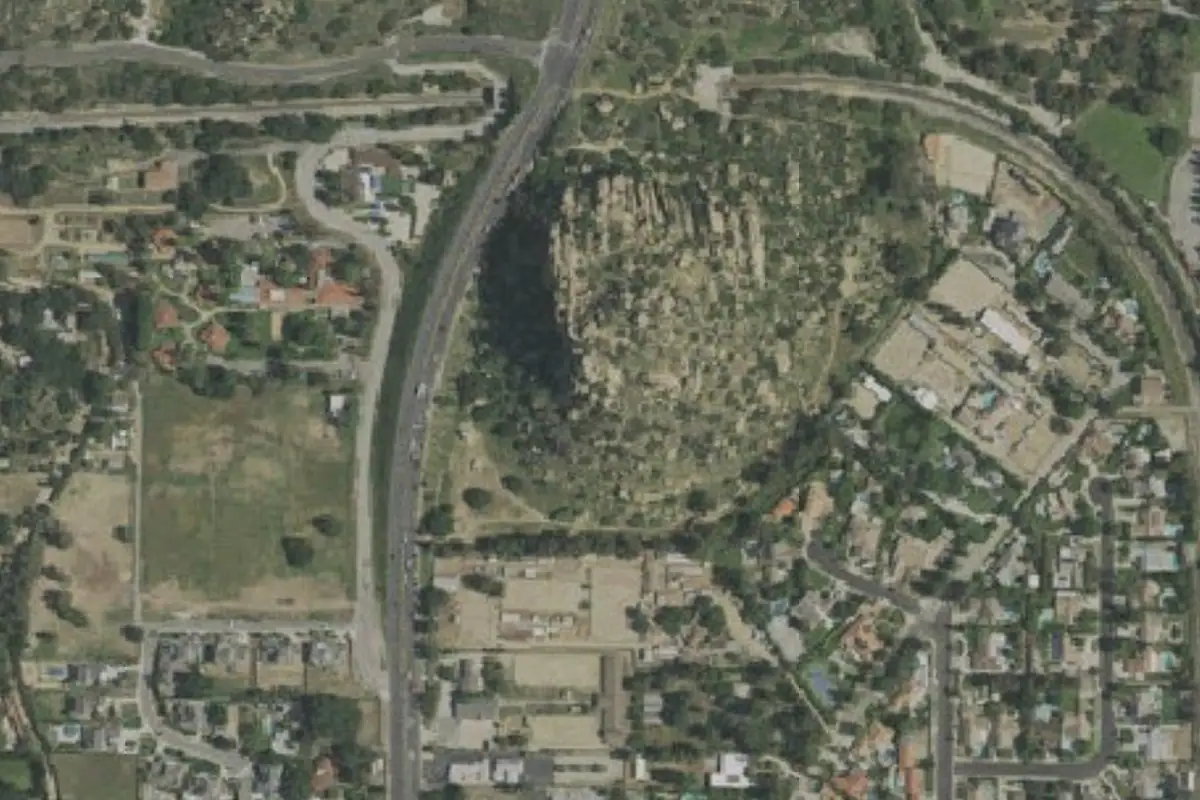 Foto aérea de la zona de Spencer's Slab