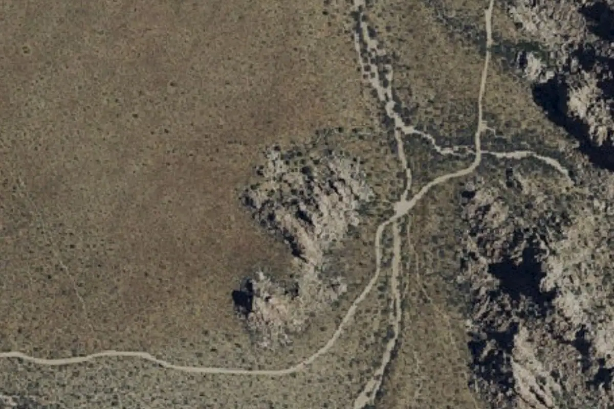 Aerial photo of the Super Creeps Wall area