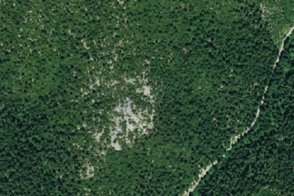 Aerial photo of the The Obelisk area