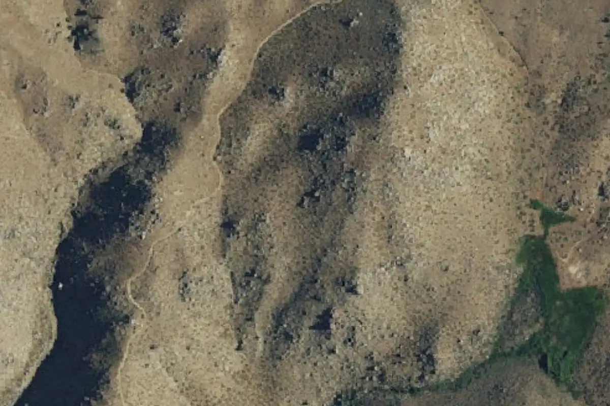 Aerial photo of the The West Face area