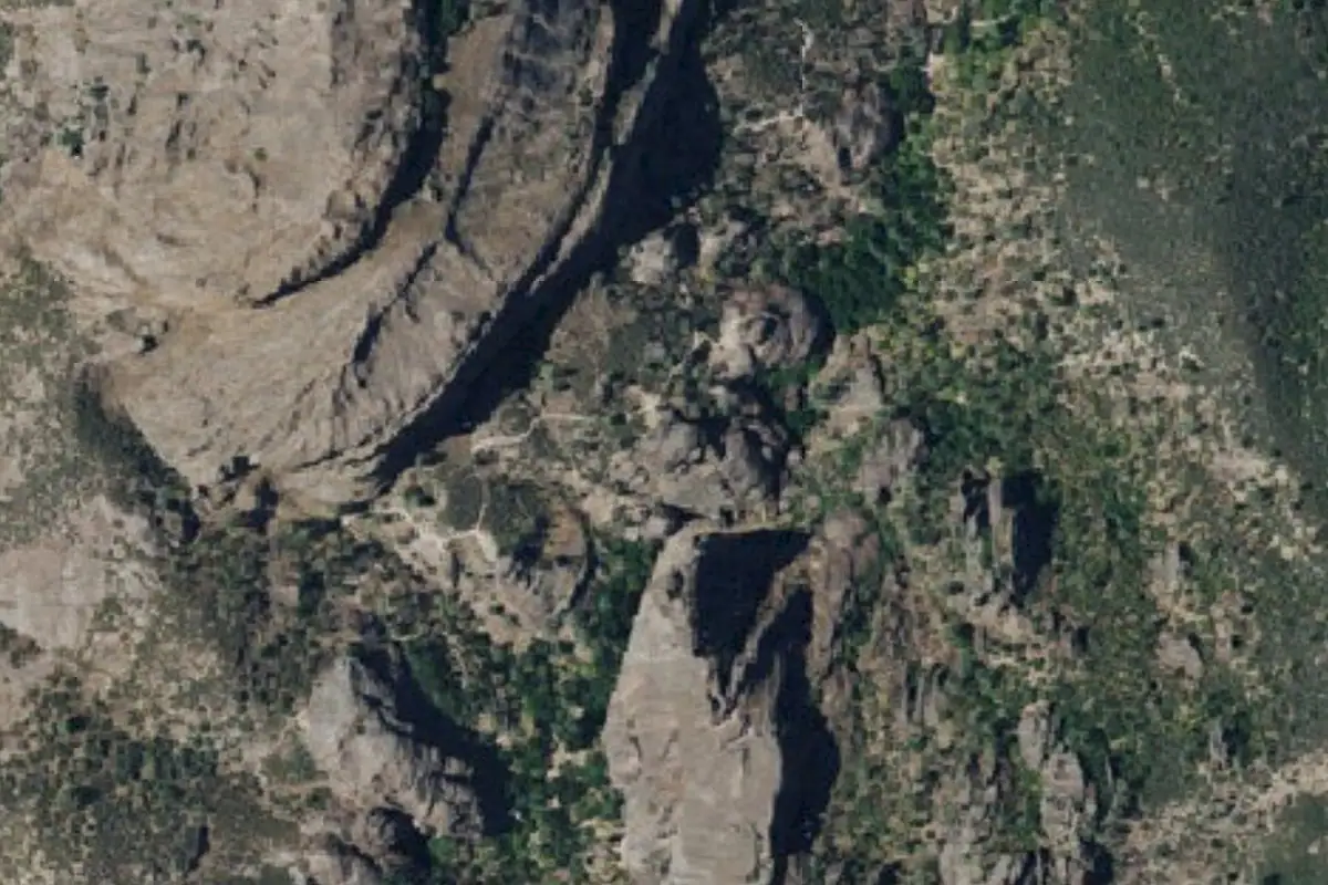 Foto aérea de la zona de Toog's Formation